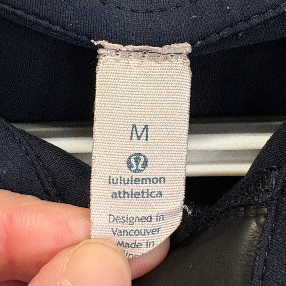 Lululemon Mens Shirt Size Medium Navy Performance Polo